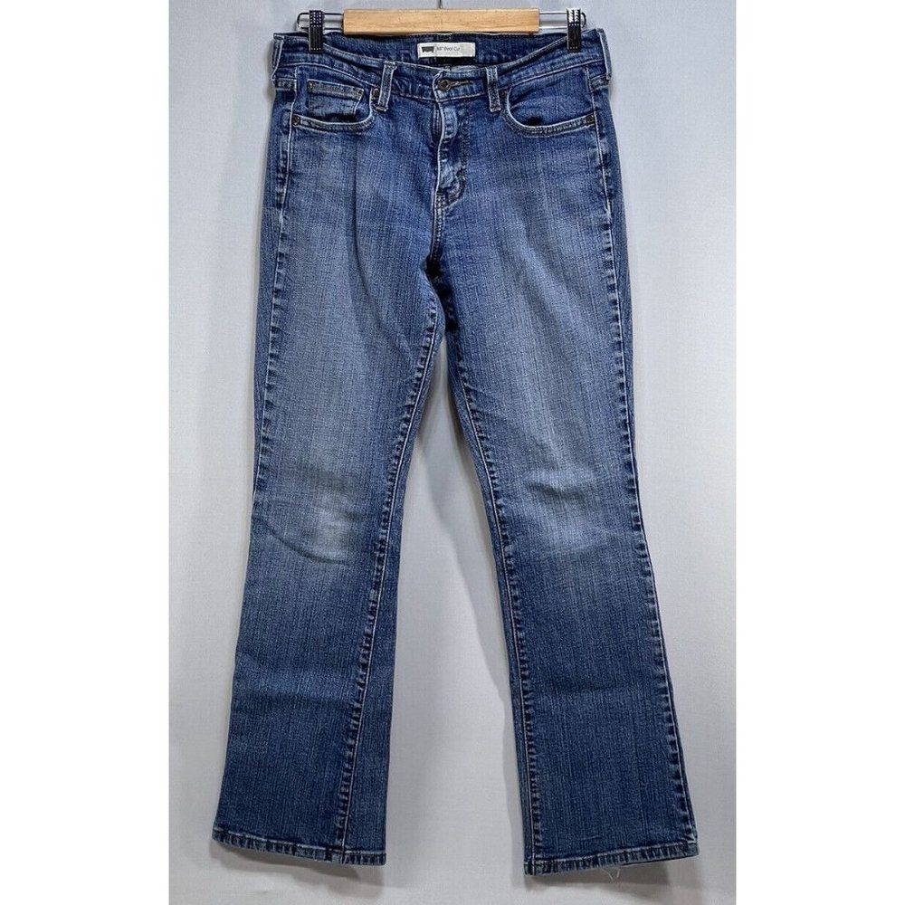 Levis Womens 515 Jeans Size 8 L 29x32 Boot Cut Mid Rise Blue Denim Pants